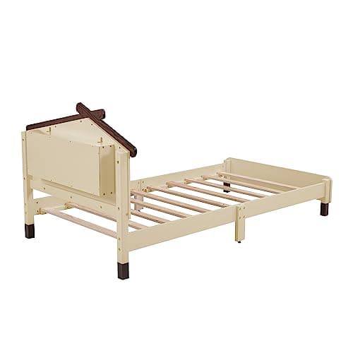 House-Shaped Twin Platform Bed with Motion Activated Night Lights