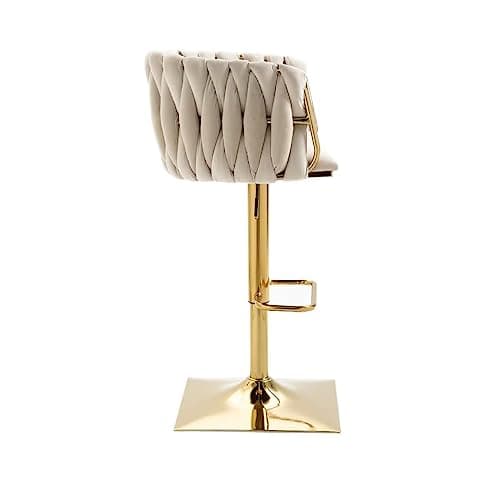 Velvet Swivel Barstools Set of 2, Height Adjustable Counter Stools