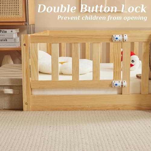 Montessori Toddler Floor Bed with Safety Features for Kids