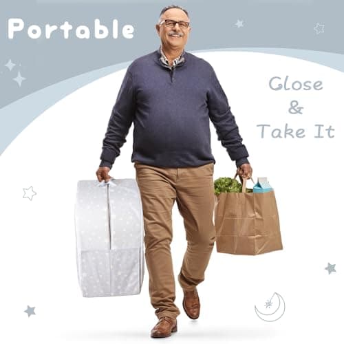 BYBYME Portable Toddler Floor Bed - Waterproof & Folding_travel_crib, Grey