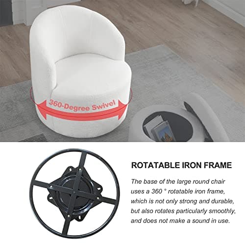 Swivel Accent Chair Set of 2 with Storage Ottoman