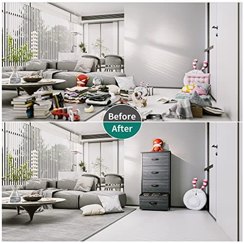 YITAHOME 4-Drawer Fabric Dresser - Organizer for Bedroom, Hallway, Closets