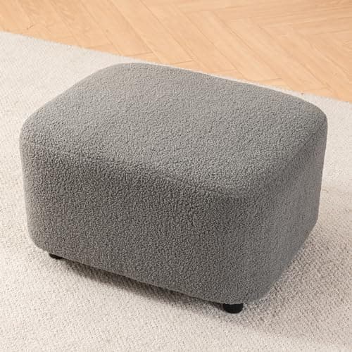 Oversized Swivel Accent Chair with Ottoman and Thick Cushion, Dark Grey