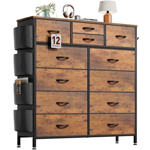 12-Drawer Dresser for Bedroom and Living Room (White)