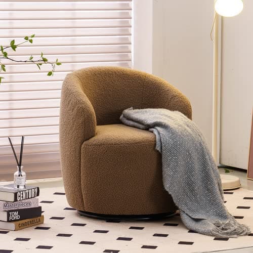 Swivel Accent Barrel Chair for Bedroom Living Room Lounge Hotel