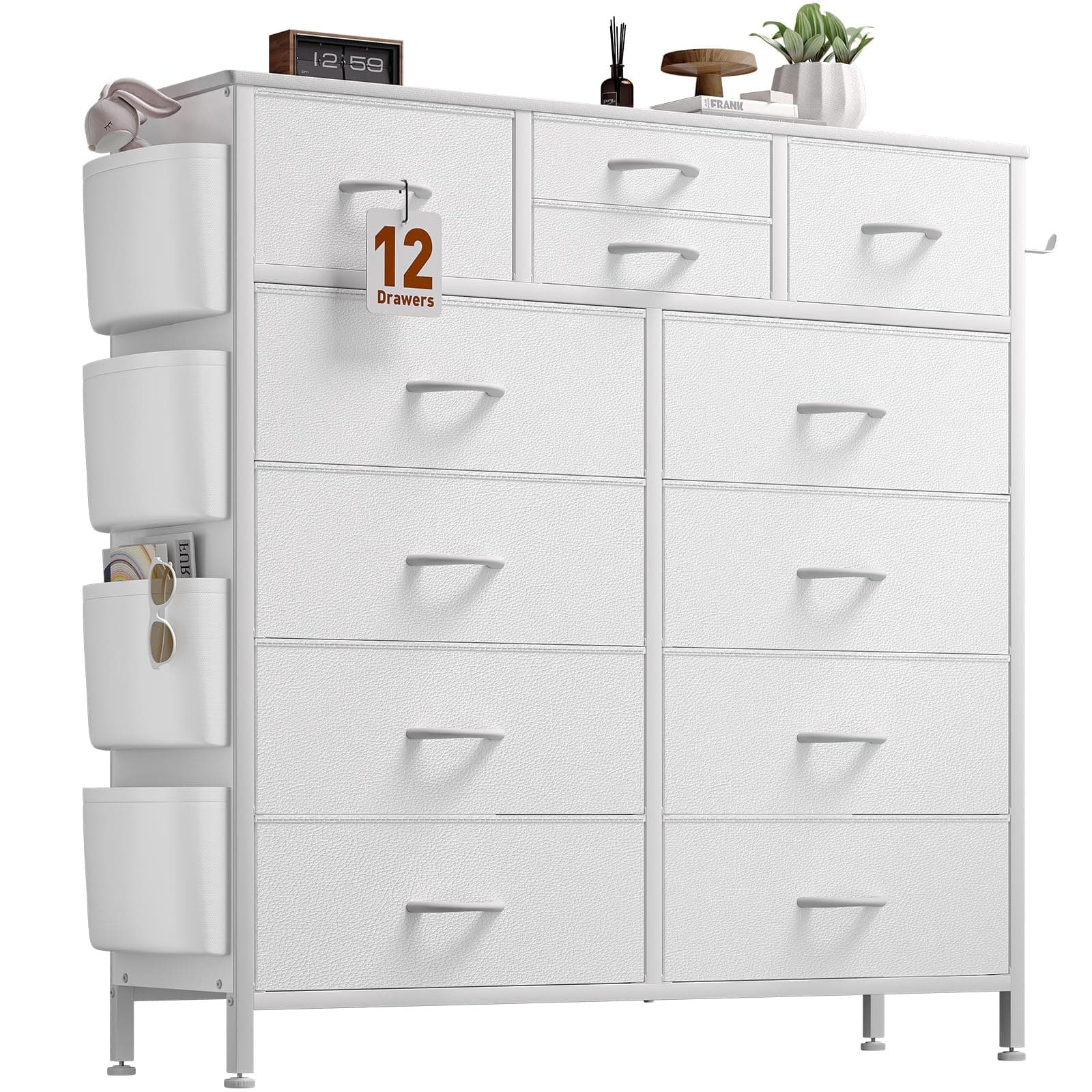 12-Drawer Dresser for Bedroom and Living Room (White)